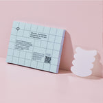 Orbe non-stick eye patches reverse of the box. Eye pads designed for a premium experience
